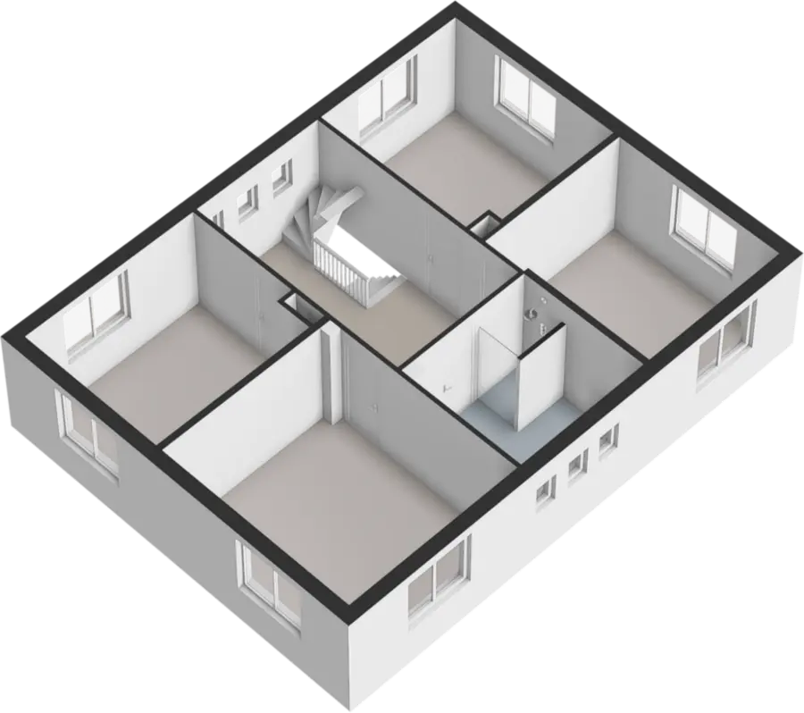 3D-weergave 1e verdieping