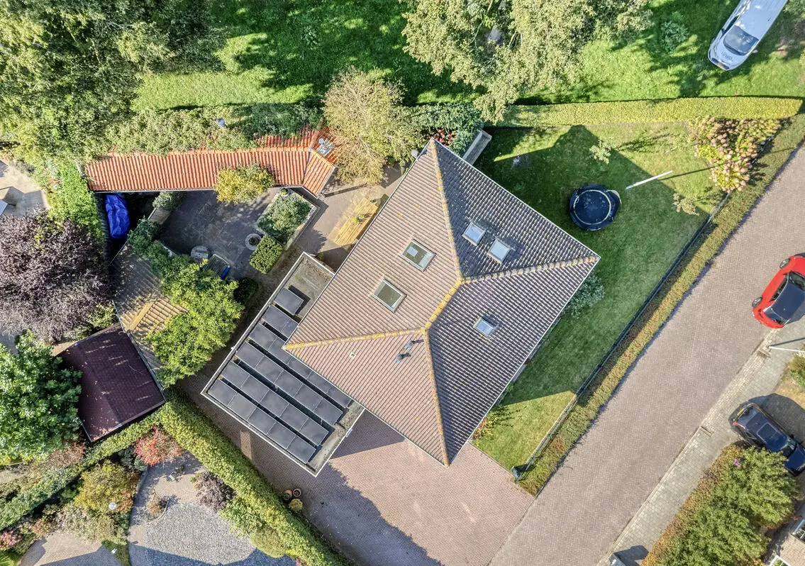 Bovenaanzicht van het perceel